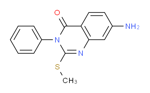 CAS No. 916137-35-4, 7-Amino-2-(methylthio)-3-phenylquinazolin-4(3H)-one
