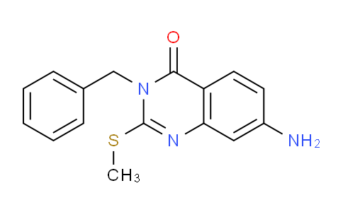 CAS No. 916137-36-5, 7-Amino-3-benzyl-2-(methylthio)quinazolin-4(3H)-one