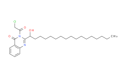 CAS No. 917764-61-5, 3-(2-Chloroacetyl)-2-(1-hydroxyheptadecyl)quinazolin-4(3H)-one