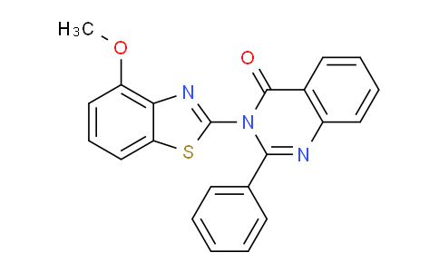 CAS No. 918154-61-7, 3-(4-Methoxybenzo[d]thiazol-2-yl)-2-phenylquinazolin-4(3H)-one