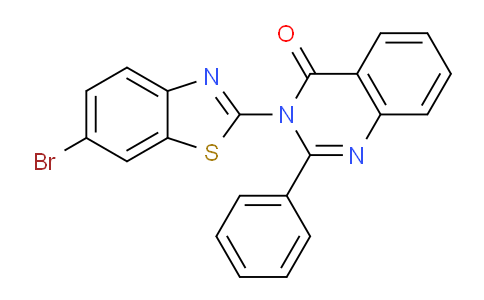 CAS No. 918154-67-3, 3-(6-Bromobenzo[d]thiazol-2-yl)-2-phenylquinazolin-4(3H)-one