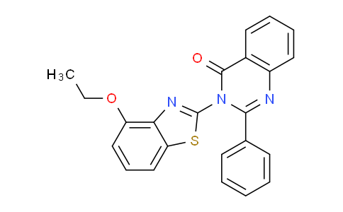 CAS No. 918154-71-9, 3-(4-Ethoxybenzo[d]thiazol-2-yl)-2-phenylquinazolin-4(3H)-one