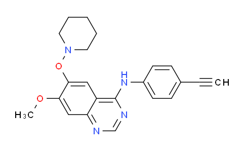 CAS No. 918499-39-5, N-(4-Ethynylphenyl)-7-methoxy-6-(piperidin-1-yloxy)quinazolin-4-amine