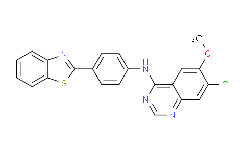 MC782200 | 920520-21-4 | N-(4-(Benzo[d]thiazol-2-yl)phenyl)-7-chloro-6-methoxyquinazolin-4-amine