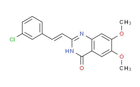 CAS No. 922189-26-2, (E)-2-(3-Chlorostyryl)-6,7-dimethoxyquinazolin-4(3H)-one