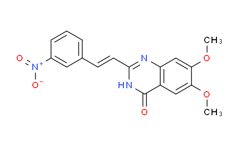 CAS No. 922189-49-9, 6,7-Dimethoxy-2-(3-nitrostyryl)quinazolin-4(3H)-one
