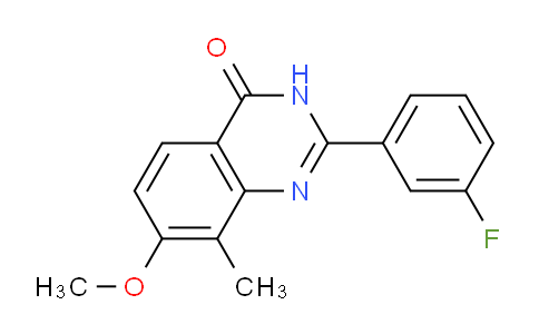 CAS No. 923275-05-2, 2-(3-Fluorophenyl)-7-methoxy-8-methylquinazolin-4(3H)-one