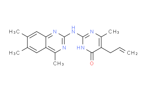 CAS No. 924874-35-1, 5-Allyl-6-methyl-2-((4,6,7-trimethylquinazolin-2-yl)amino)pyrimidin-4(3H)-one