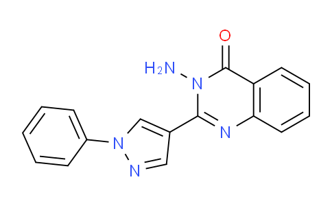 CAS No. 92560-78-6, 3-Amino-2-(1-phenyl-1H-pyrazol-4-yl)quinazolin-4(3H)-one