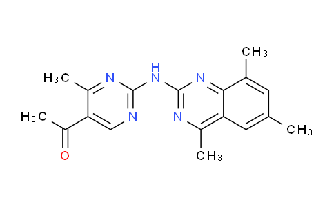 CAS No. 925645-95-0, 1-(4-Methyl-2-((4,6,8-trimethylquinazolin-2-yl)amino)pyrimidin-5-yl)ethanone