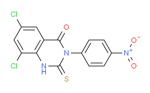 CAS No. 937601-65-5, 6,8-Dichloro-3-(4-nitrophenyl)-2-thioxo-2,3-dihydroquinazolin-4(1H)-one