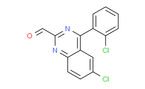 CAS No. 93955-15-8, 6-Chloro-4-(2-chlorophenyl)quinazoline-2-carbaldehyde