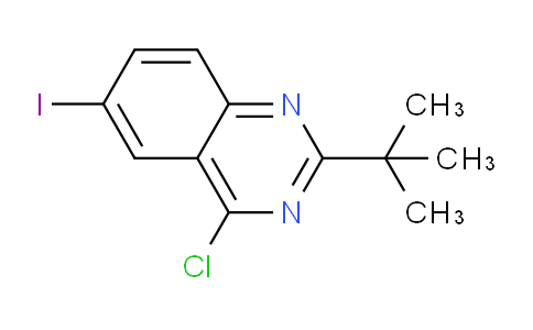 CAS No. 950576-97-3, 2-(tert-Butyl)-4-chloro-6-iodoquinazoline