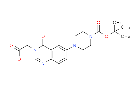 CAS No. 959246-63-0, 2-(6-(4-(tert-Butoxycarbonyl)piperazin-1-yl)-4-oxoquinazolin-3(4H)-yl)acetic acid