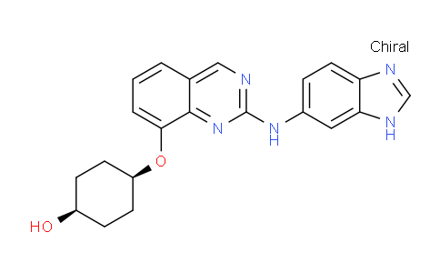 CAS No. 1792999-26-8, cis-4-((2-((1H-Benzo[d]imidazol-6-yl)amino)quinazolin-8-yl)oxy)cyclohexanol