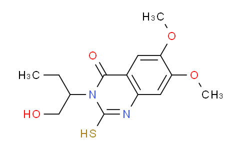 CAS No. 731003-73-9, 3-(1-hydroxybutan-2-yl)-6,7-dimethoxy-2-sulfanyl-3,4-dihydroquinazolin-4-one