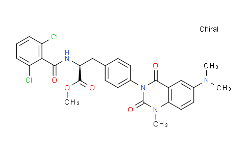 CAS No. 401905-67-7, Methyl (2S)-2-[(2,6-dichlorobenzoyl)amino]-3-[4-[6- (dimethylamino)-1-methyl-2,4-dioxoquinazolin-3- yl]phenyl]propanoate
