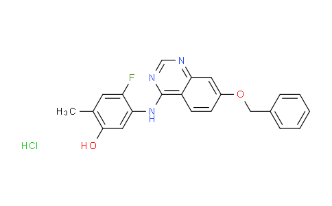CAS No. 324077-30-7, 5-((7-BENZYLOXYQUINAZOLIN-4-YL)AMINO)-4-FLUORO-2-METHYLPHENOL HYDROCHLORIDE