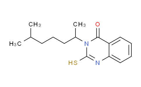 CAS No. 855715-17-2, 3-(6-methylheptan-2-yl)-2-sulfanyl-3,4-dihydroquinazolin-4-one