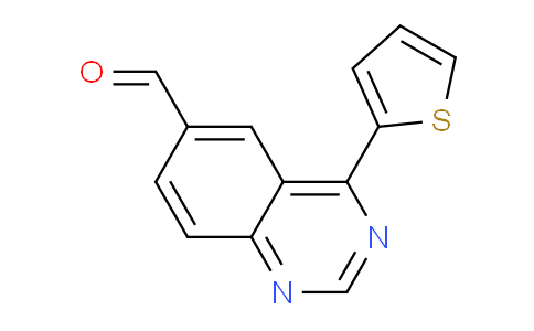 CAS No. 1121529-14-3, 4-(Thiophen-2-yl)quinazoline-6-carbaldehyde