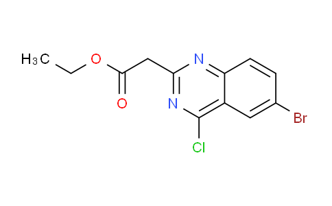 CAS No. 1260897-33-3, Ethyl 2-(6-bromo-4-chloroquinazolin-2-yl)acetate