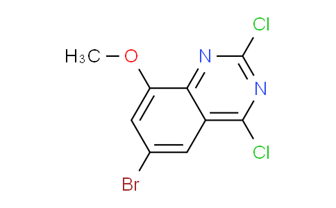CAS No. 864292-36-4, 6-Bromo-2,4-dichloro-8-methoxyquinazoline