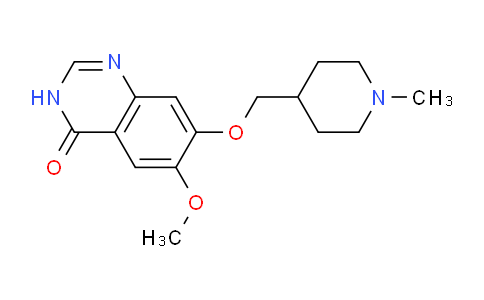 CAS No. 264208-69-7, 6-methoxy-7-((1-methylpiperidin-4-yl)methoxy)quinazolin-4(3H)-one