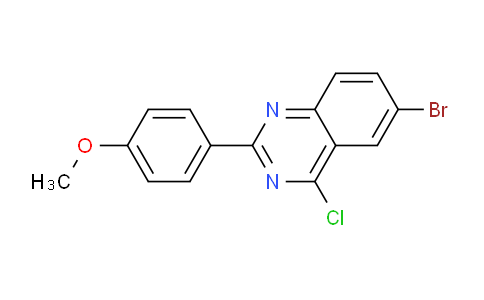 CAS No. 885277-19-0, 6-bromo-4-chloro-2-(4-methoxyphenyl)quinazoline