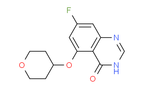 CAS No. 379228-59-8, 7-fluoro-5-((tetrahydro-2H-pyran-4-yl)oxy)quinazolin-4(3H)-one