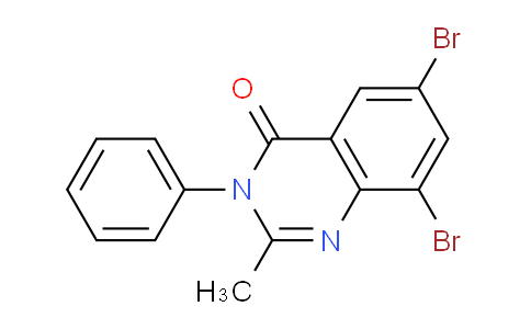 CAS No. 4145-21-5, 6,8-dibromo-2-methyl-3-phenylquinazolin-4(3H)-one