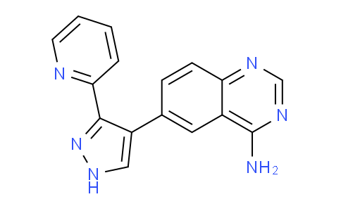 CAS No. 746667-28-7, 6-(3-(pyridin-2-yl)-1H-pyrazol-4-yl)quinazolin-4-amine