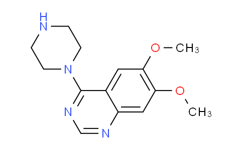 CAS No. 21584-72-5, 6,7-Dimethoxy-4-piperazin-1-yl-quinazoline