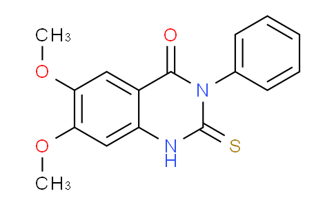 CAS No. 31485-66-2, 6,7-Dimethoxy-3-phenyl-2-thioxo-2,3-dihydro-4(1H)-quinazolinone