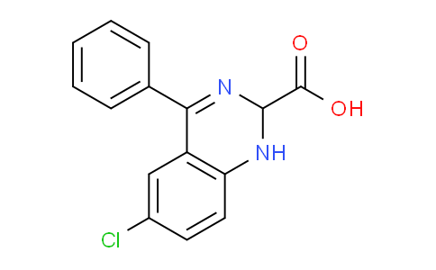 CAS No. 153681-82-4, 6-chloro-4-phenyl-1,2-dihydroquinazoline-2-carboxylic acid
