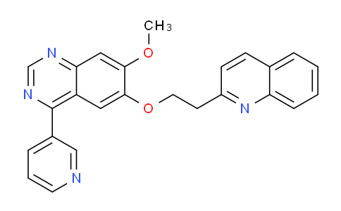 CAS No. 1006890-01-2, 7-methoxy-4-(pyridin-3-yl)-6-(2-(quinolin-2-yl)ethoxy)quinazoline