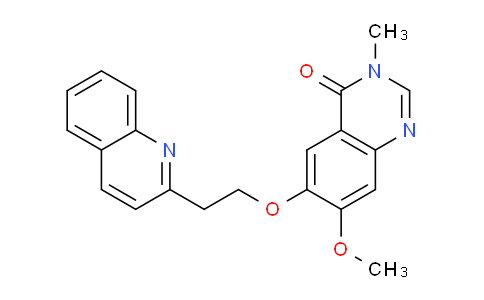 CAS No. 1006891-07-1, 7-methoxy-3-methyl-6-(2-(quinolin-2-yl)ethoxy)quinazolin-4(3H)-one