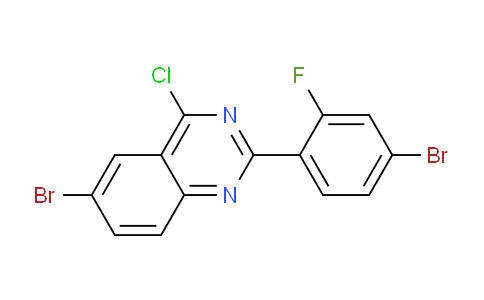 CAS No. 1260863-52-2, 6-bromo-2-(4-bromo-2-fluorophenyl)-4-chloroquinazoline