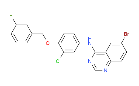 CAS No. 944549-41-1, 6-bromo-N-(3-chloro-4-((3-fluorobenzyl)oxy)phenyl)quinazolin-4-amine
