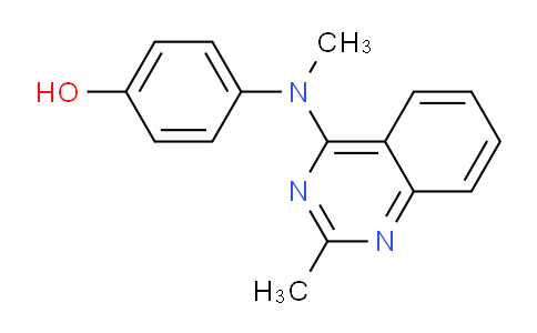 CAS No. 827031-26-5, 4-(methyl(2-methylquinazolin-4-yl)amino)phenol