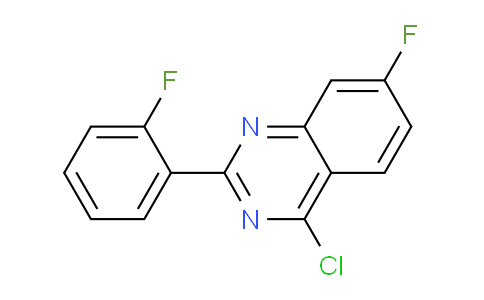 CAS No. 885277-58-7, 4-Chloro-7-fluoro-2-(2-fluoro-phenyl)-quinazoline