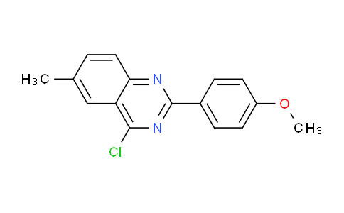CAS No. 885277-22-5, 4-Chloro-2-(4-methoxy-phenyl)-6-methyl-quinazoline