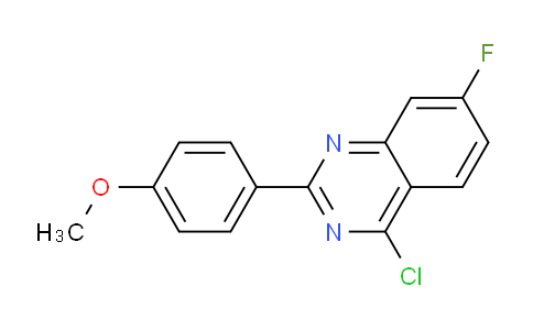 CAS No. 885277-27-0, 4-Chloro-7-fluoro-2-(4-methoxy-phenyl)-quinazoline