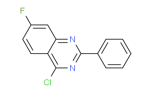 CAS No. 885277-10-1, 4-Chloro-7-fluoro-2-phenyl-quinazoline