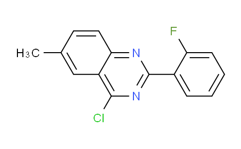 CAS No. 885277-53-2, 4-Chloro-2-(2-fluoro-phenyl)-6-methyl-quinazoline