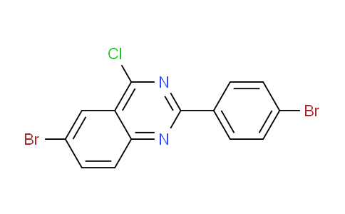 CAS No. 885277-83-8, 6-Bromo-2-(4-bromo-phenyl)-4-chloro-quinazoline