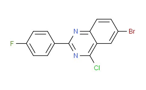 CAS No. 885277-35-0, 6-Bromo-4-chloro-2-(4-fluorophenyl)quinazoline