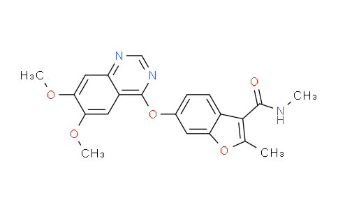 CAS No. 1194506-26-7, 6-((6,7-dimethoxyquinazolin-4-yl)oxy)-N,2-dimethylbenzofuran-3-carboxamide