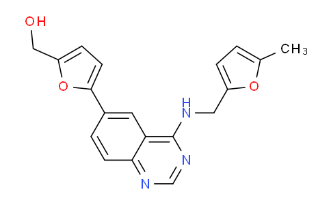 CAS No. 1285702-20-6, (5-(4-(((5-Methylfuran-2-yl)methyl)amino)quinazolin-6-yl)furan-2-yl)methanol