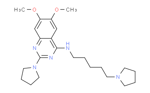 CAS No. 1620401-82-2, 6,7-Dimethoxy-2-(pyrrolidin-1-yl)-N-(5-(pyrrolidin-1-yl)pentyl)quinazolin-4-amine
