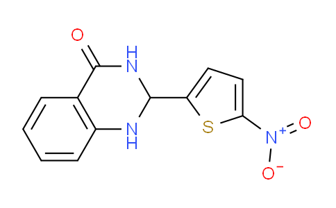 CAS No. 33389-33-2, 2-(5-nitrothiophen-2-yl)-2,3-dihydroquinazolin-4(1H)-one
